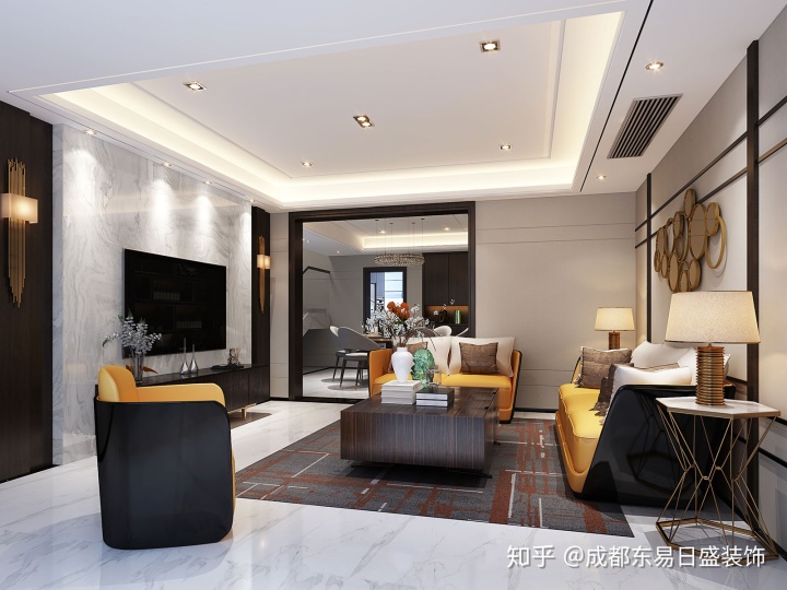 簡潔舒心，簡約明快，220㎡躍層現(xiàn)代簡約風(fēng)格裝修效果圖賞析丨成都東易日盛設(shè)計(jì)作品