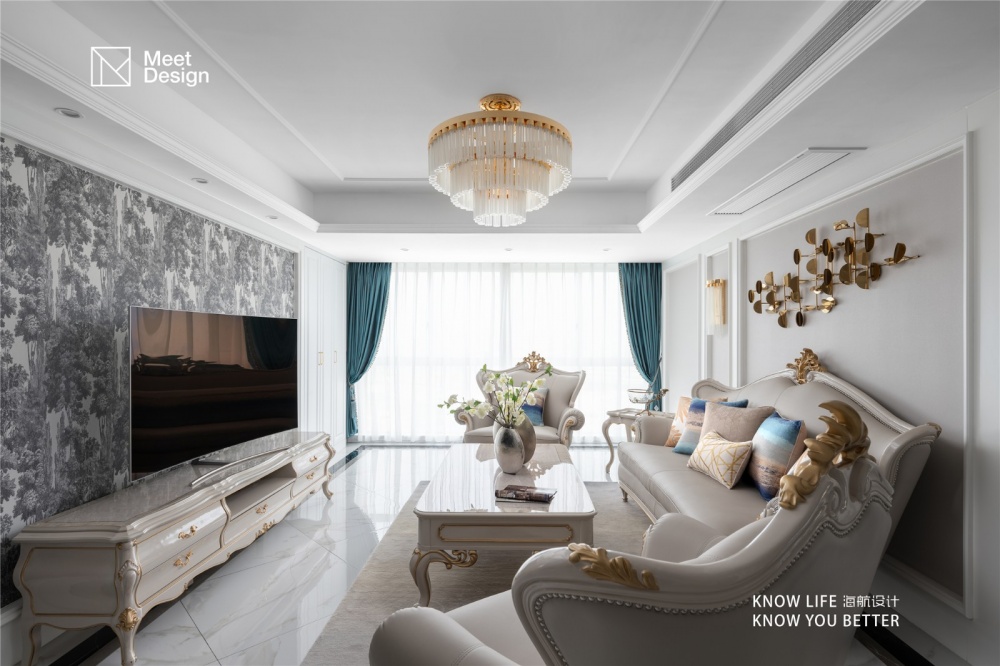 客廳窗簾裝修效果圖優(yōu)雅歐式，帶你探秘融化在奶油里歐式豪華客廳設計圖片賞析