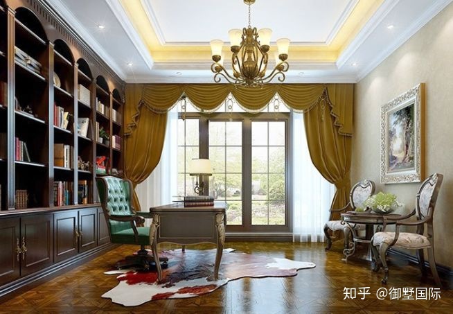 歐式別墅書房設(shè)計，各有千秋