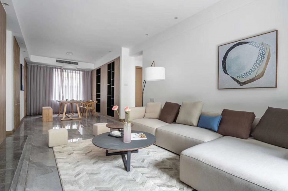 客廳沙發(fā)裝修效果圖2019年新作「居住空間蛻變」北歐極簡客廳設計圖片賞析