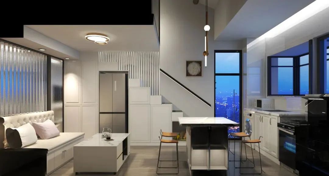 平房裝修_109平房進門客廳餐廳裝修效果圖_四間平房裝修效果圖