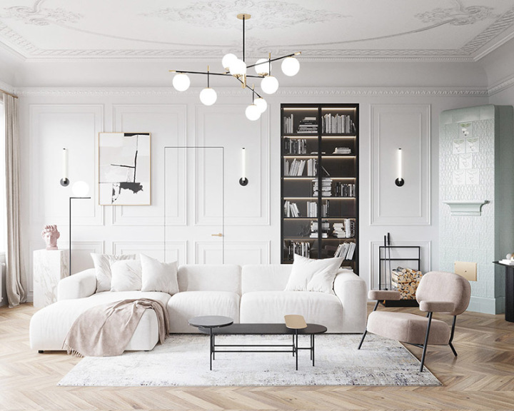 270平法式風(fēng)格裝修設(shè)計(jì)，精致優(yōu)雅的內(nèi)飾展現(xiàn)出耳目一新的宏偉感