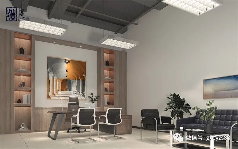 沒錢沒地兒還想裝修，這種小平米辦公室裝修效果圖簡直是量身打造