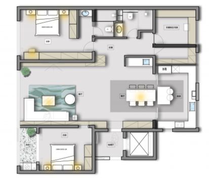 武漢180㎡現(xiàn)代極簡(jiǎn)風(fēng)室內(nèi)裝修，你看這個(gè)實(shí)景還原了幾分效果圖？